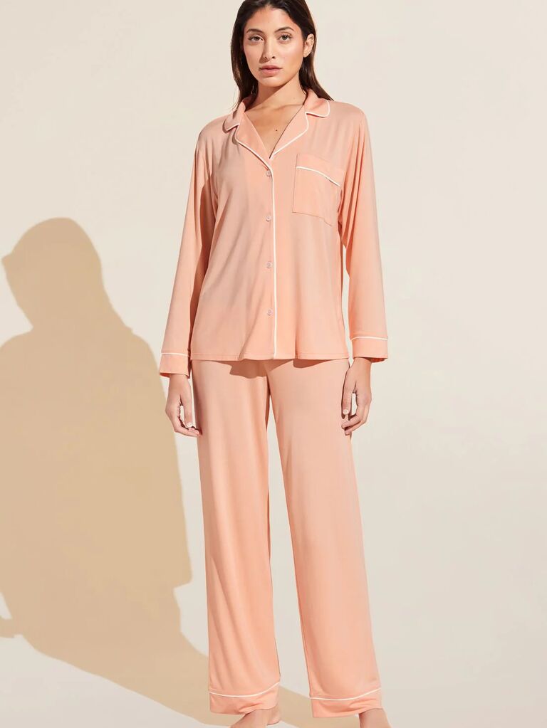 Orange Rust Custom Pyjamas, Birthday Gift Pajamas, Wedding Pyjamas