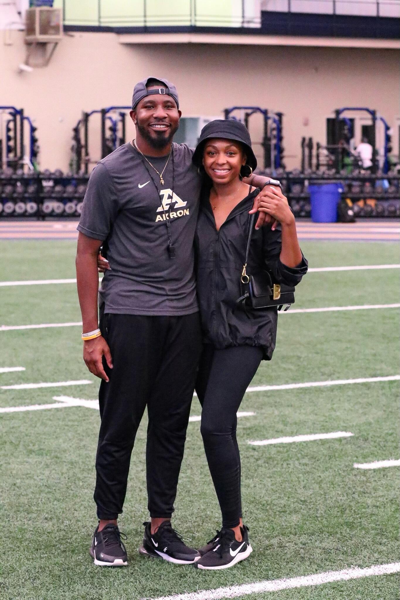 Tre’s career took them to the University of Akron, where he landed his first position job as a Corners Coach and Liz's career continued to prosper. Akron became their first true home together, and Northeast Ohio will always hold a special place in their hearts.