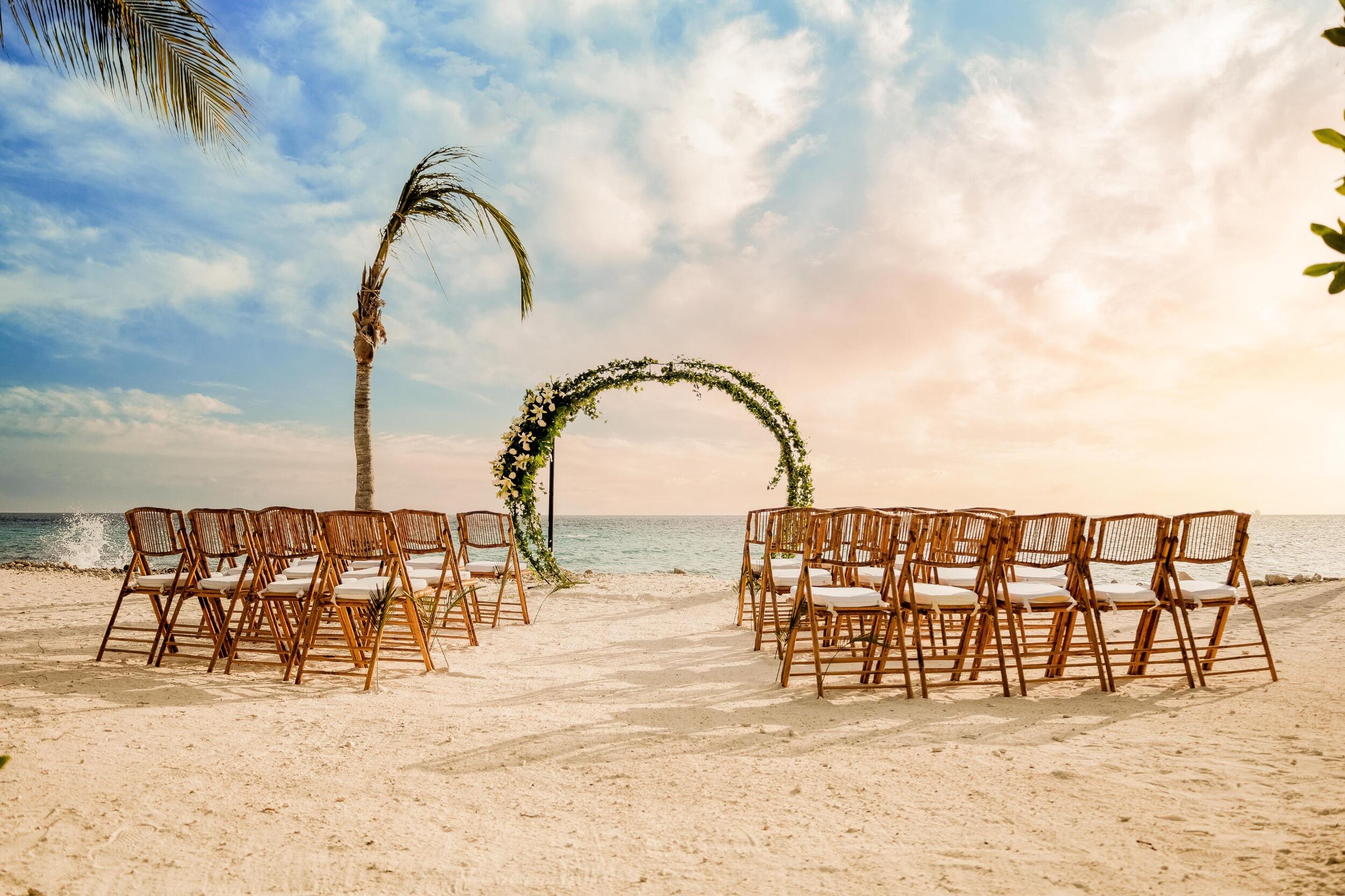 It's the day we say "I DO!"
     Time: 5 pm-11:30 pm 
      Location: Renaissance Wind Creek Aruba Resort
      Attire: Dressy casual
Details: Everything from the ceremony to the reception will take place outdoors on the beach. Please also be prepared for a short boat ride to the private beach for the ceremony.
                                      
5:00 PM Meet at Renaissance Hotel Ocean Suites boat launch                                    
 5:15 PM Boats leave from Oceans Suites boat launch dock

 6:00 PM Ceremony begins on the private island

6:30 PM Cocktail hour 

7:30-11:30 PM Dinner & Dancing the night away