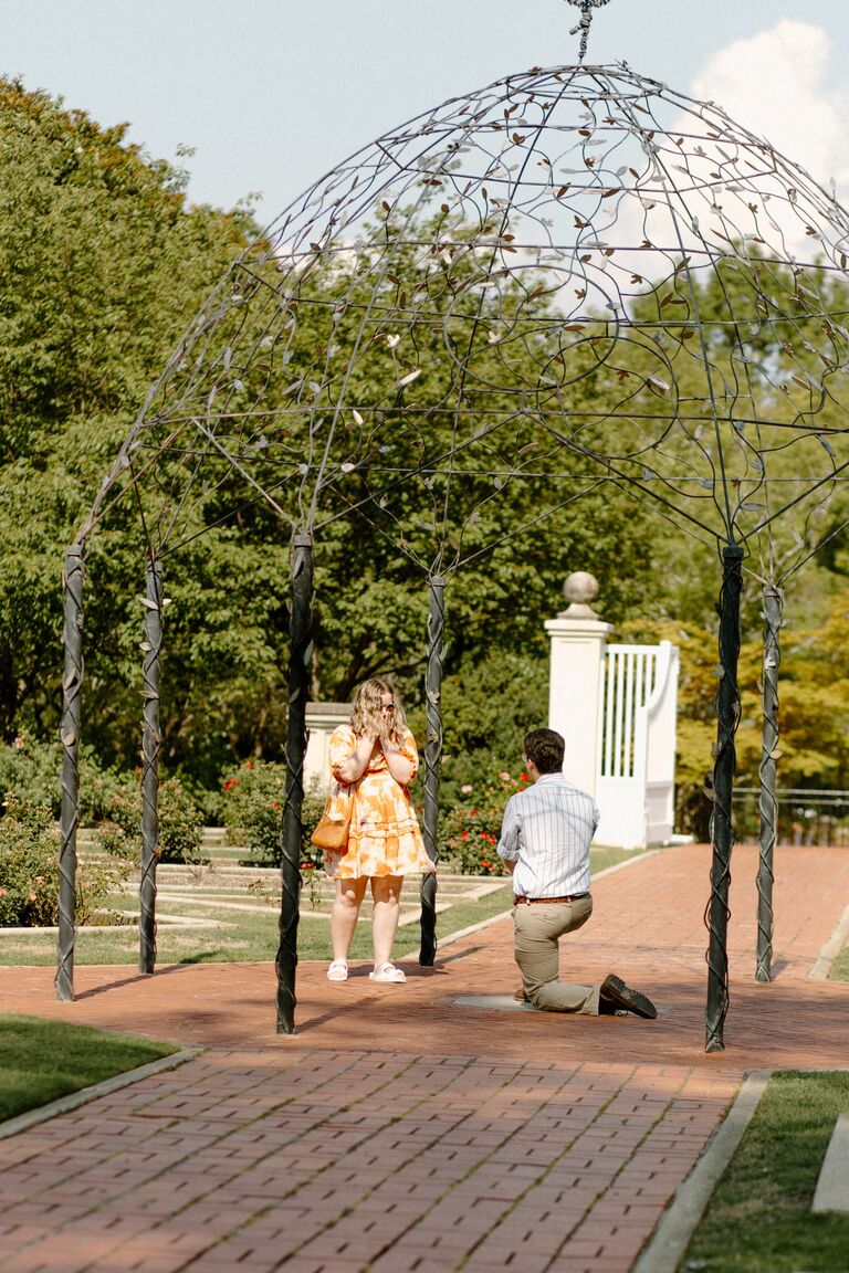 Nick brings Cat to the Birmingham Botanical Gardens for a surprise proposal!