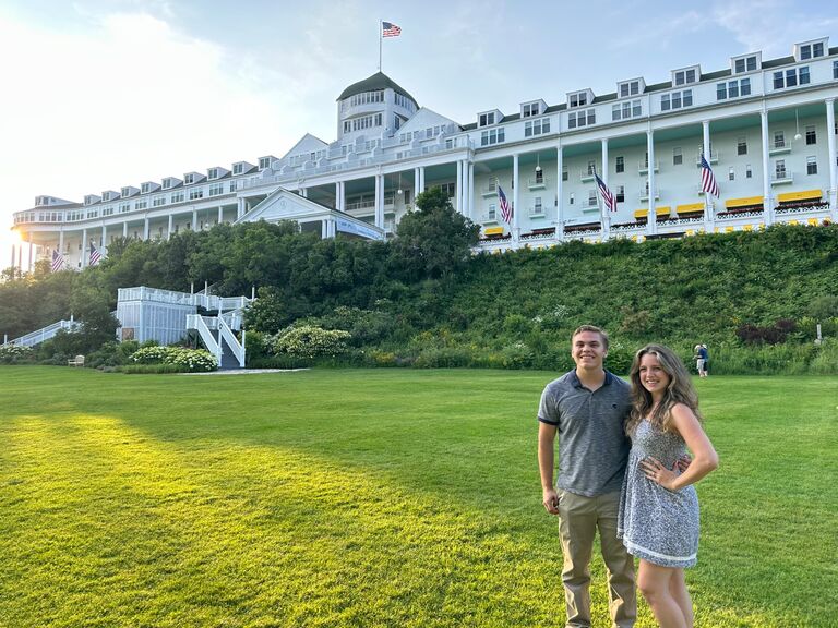 In front of the Grand Hotel on Mackinac Island