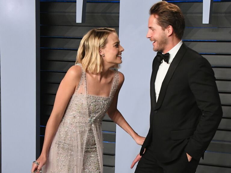 Margot Robbie and husband Tom Ackerley at Vanity Fair's pre-Oscars party