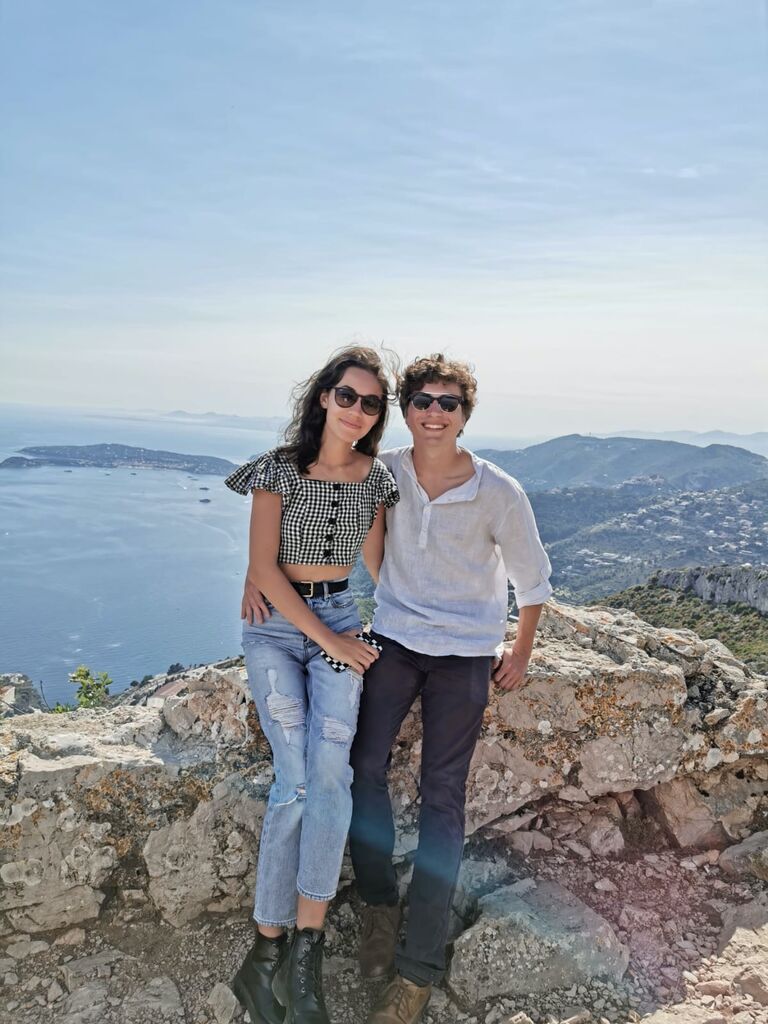 On top of the Tête de Chien. This picture was taken almost in the exact place and almost on the exact date that Jacques would propose to Grace two years later. 