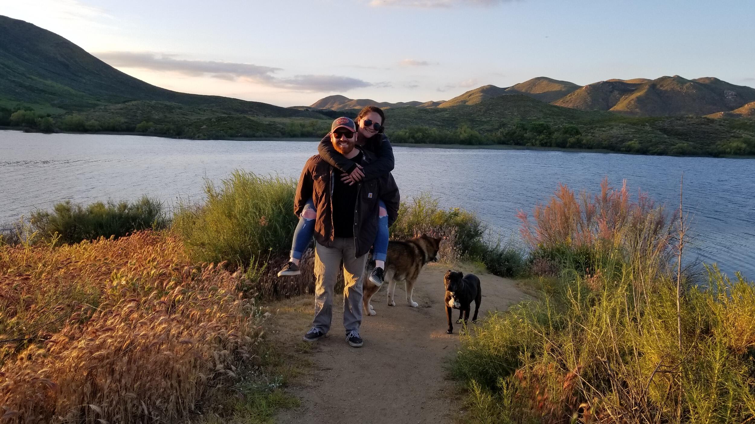 Camping for Easter with Family at Lake Skinner in California.