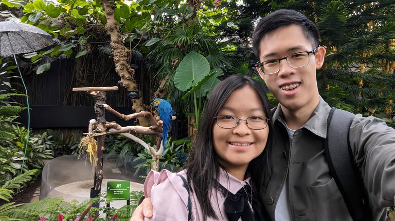 Celebrating our anniversary surrounded by the lush greenery and vibrant birds of Bloedel Conservatory. This special day was filled with the beauty of nature and the joy of being together, creating a perfect setting for our cherished memories.