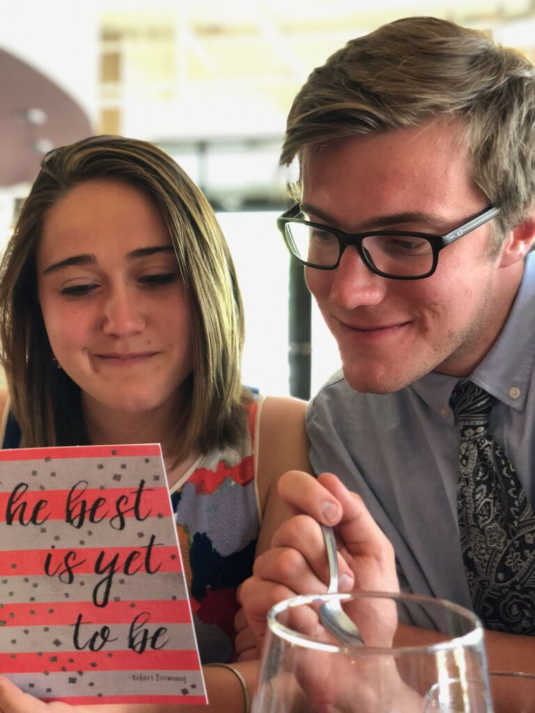 After graduating, we went to a celebratory lunch with both of our families. This was the first time Hannah's parents met Andy and the first time the two families shared a meal together. 
