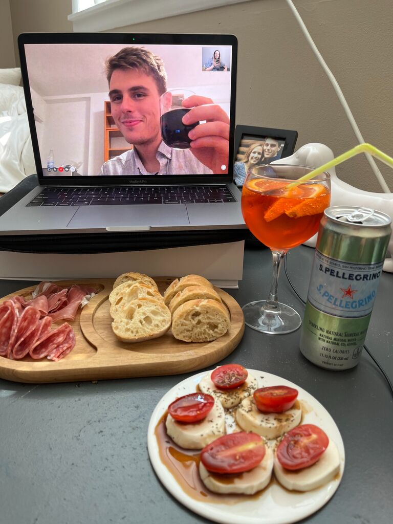 Zoom dates became the norm while Jacob finished his work in Italy (returning just in time for Christmas!)