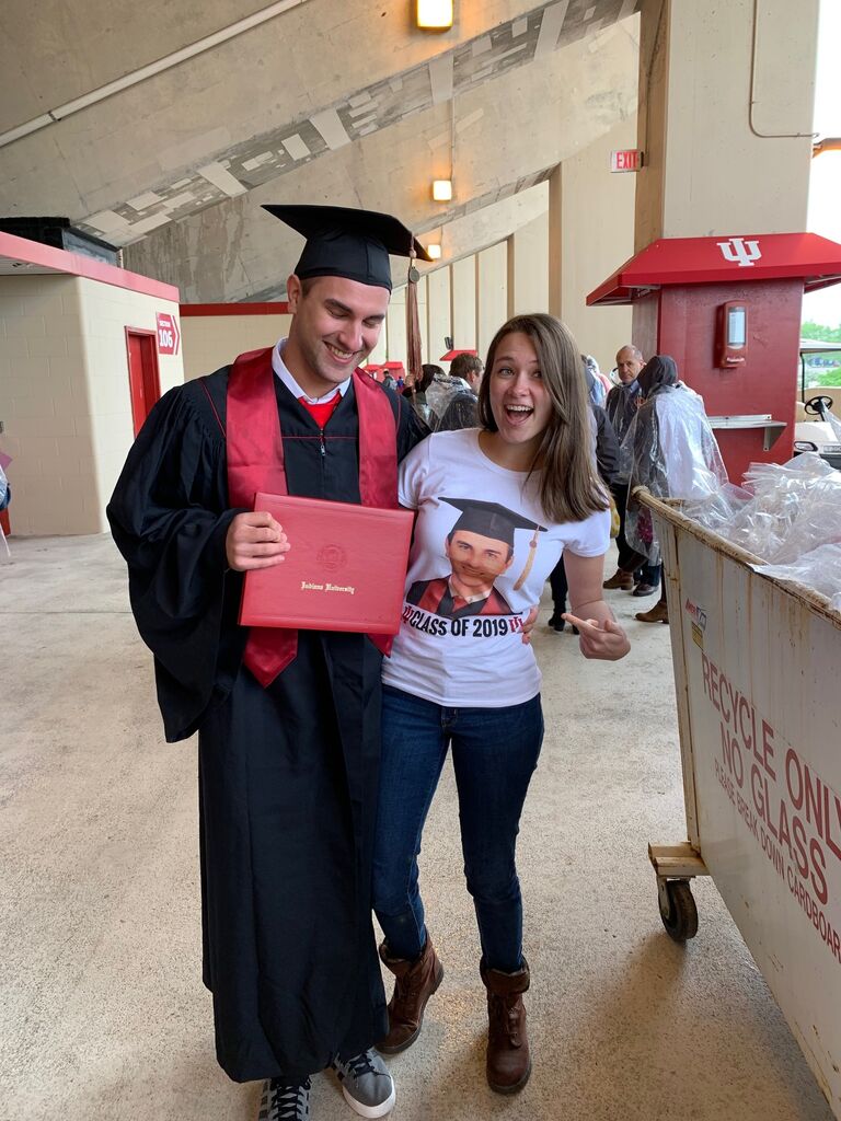 Spencer graduating from IU.