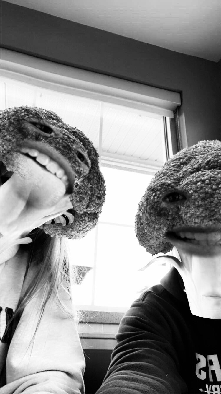 Nov 10th 2020 marked 1 year since we had started talking as "more than friends". So obviously to celebrate, we met up at a Culvers and talked for 5 hours. Then because we were both too nervous to take a normal selfie to commemorate the day we used a broccoli filter. Great job guys!! 