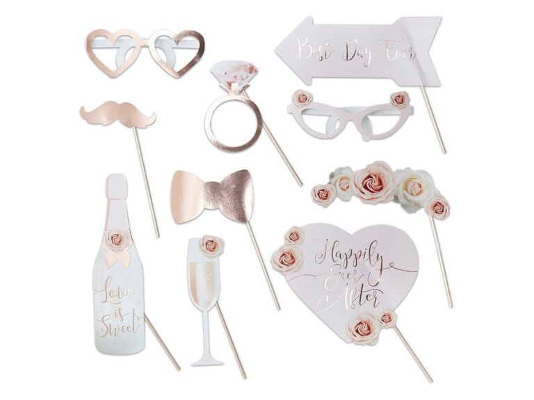 wedding reception photo booth props