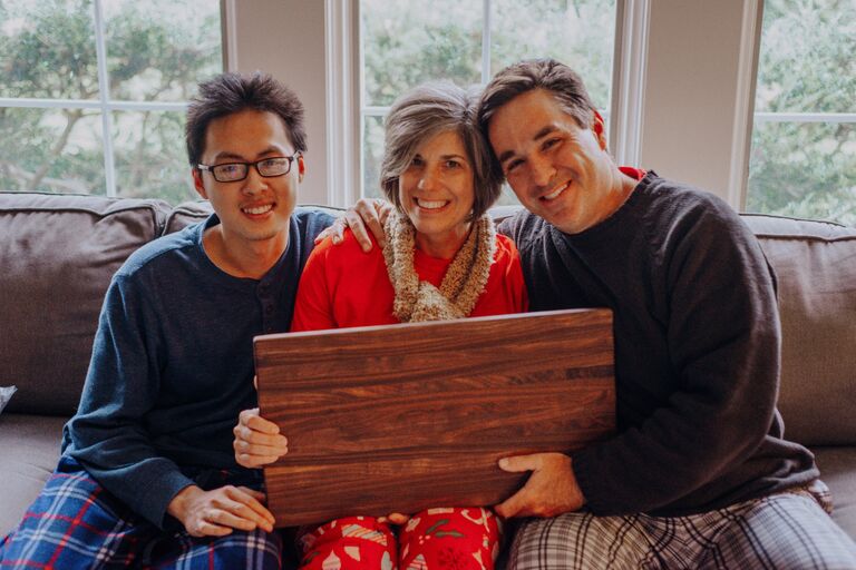 I talked to both my American families a lot about if and how I should approach Hannah biblically and respectfully as I was pretty excited for the upcoming New Year church retreat where I get to spend time with her more. And yes, the photo is my flex to her that I am a somewhat capable man for making my family cutting boards (thanks Samir 🙂).