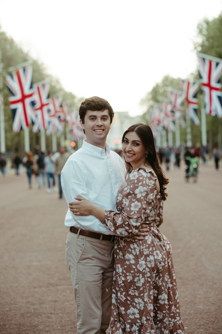 Parker proposed to Alexa in London, England! On the second day of their trip, Parker took Alexa to a traditional English breakfast followed by a tour of St. Paul's Cathedral. Alexa was distracted by the beautiful architecture, organ music, icons, and ornate details of the church, she never realized Parker had a wooden box with a diamond ring tucked inside his sock the entire time! Parker encouraged Alexa to stand in the middle of the cathedral with him directly under the dome. He shared several loving statements of their relationship followed by the words every girl dreams to hear one day when she finds the one...and the rest is history!