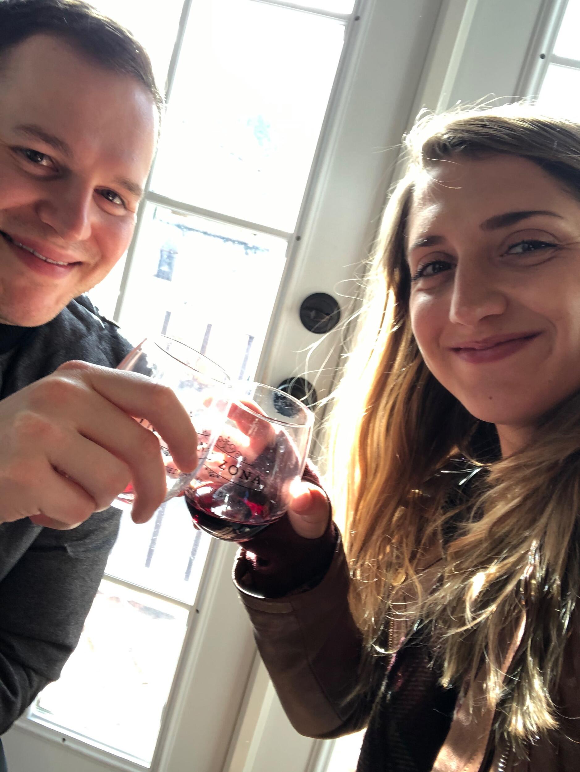 Valentine's Day in Sedona. Nick and Marisa hiked and did some wine tastings. Even Max came along!