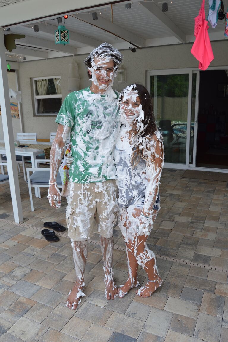 First time Ashton went over to Aaliyah's house. Painting eggs went wrong!