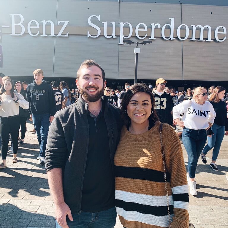 Our first Saints game together 