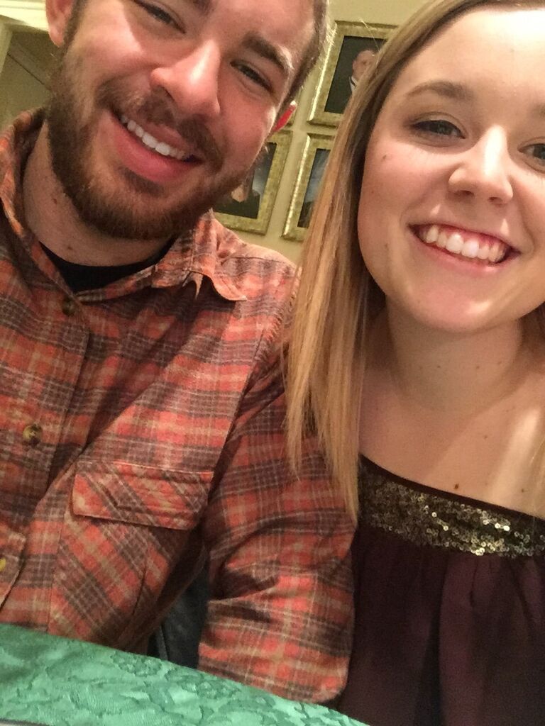 Our first photo together and the day Travis met all of Katie's Family!