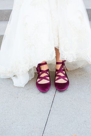 burgundy flats wedding