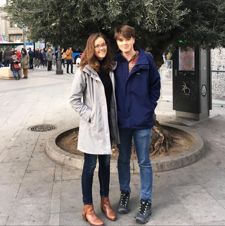 Madrid, Spain (New Years) - we met in Europe for two days after my study abroad in Madrid and before his in London