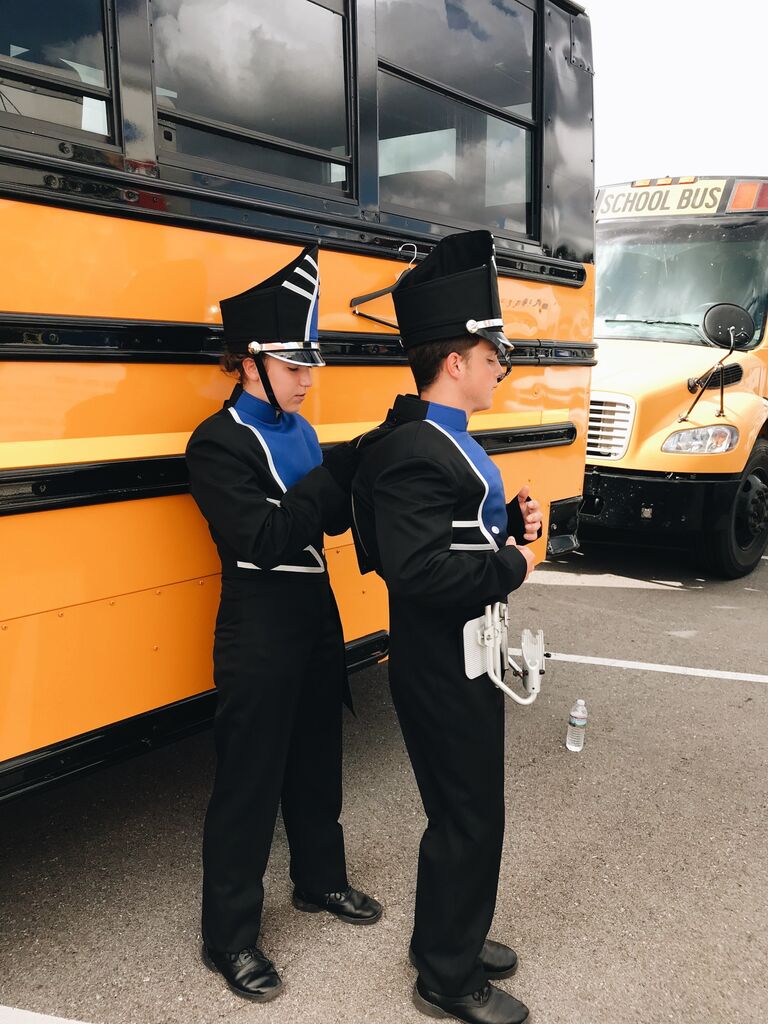 Prepping for marching band contest :)