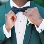 Groom wearing cufflinks