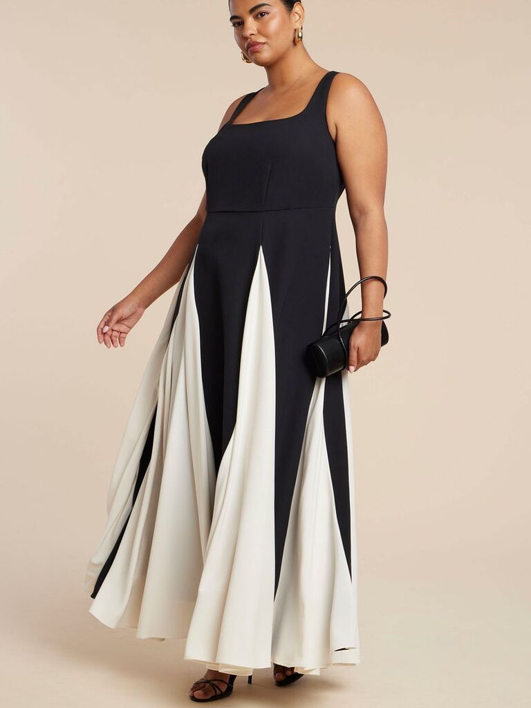 Eloquii black-and-white cocktail dress