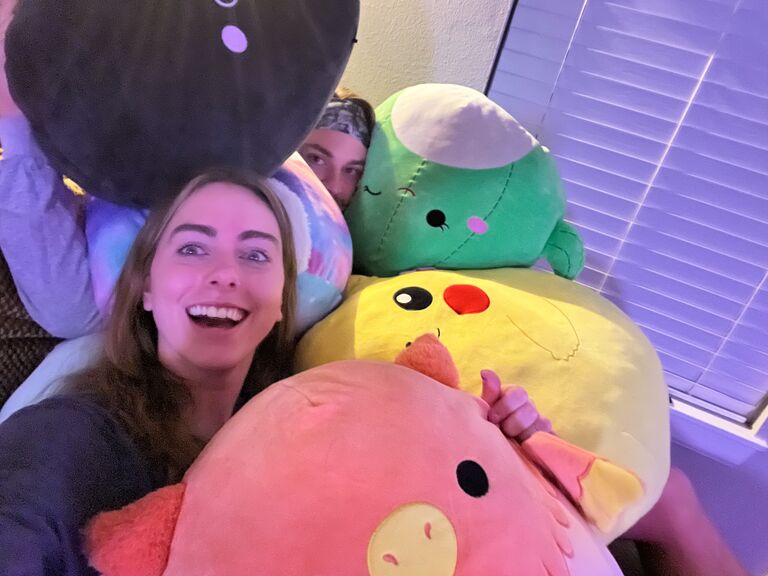 Our first apartment together ft. all the squishmallows