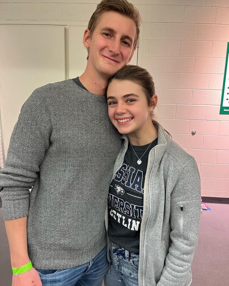 Clark's first time cheering at Ryder's wrestling tournament together
