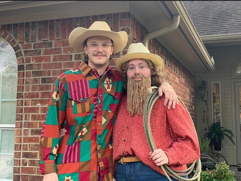 Halloween when Keith wanted to be "Cowboys" 