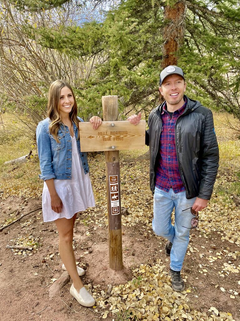 The day we got engaged at "Hells Roaring" Trailhead, Capitol Peak.  