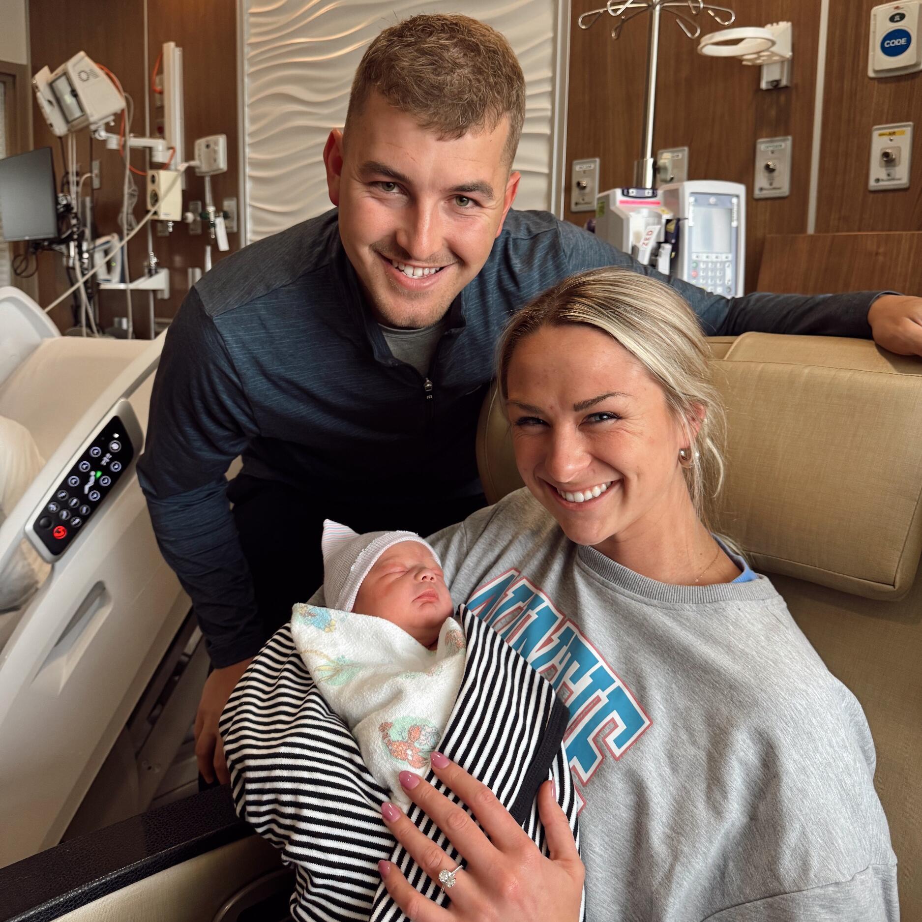 Meeting their nephew, Mav, for the first time!