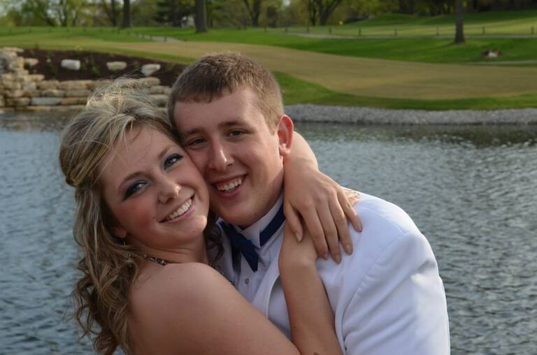 Prom 2014: The one where Matt thought a white tuxedo would be cool.