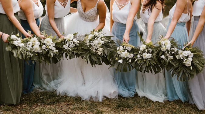 Bella bridesmaids orders flower girl