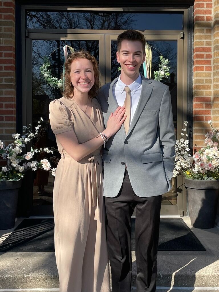 Cameron and Justin Fleck's Wedding. The first of Isabel's six college roommates to get married.