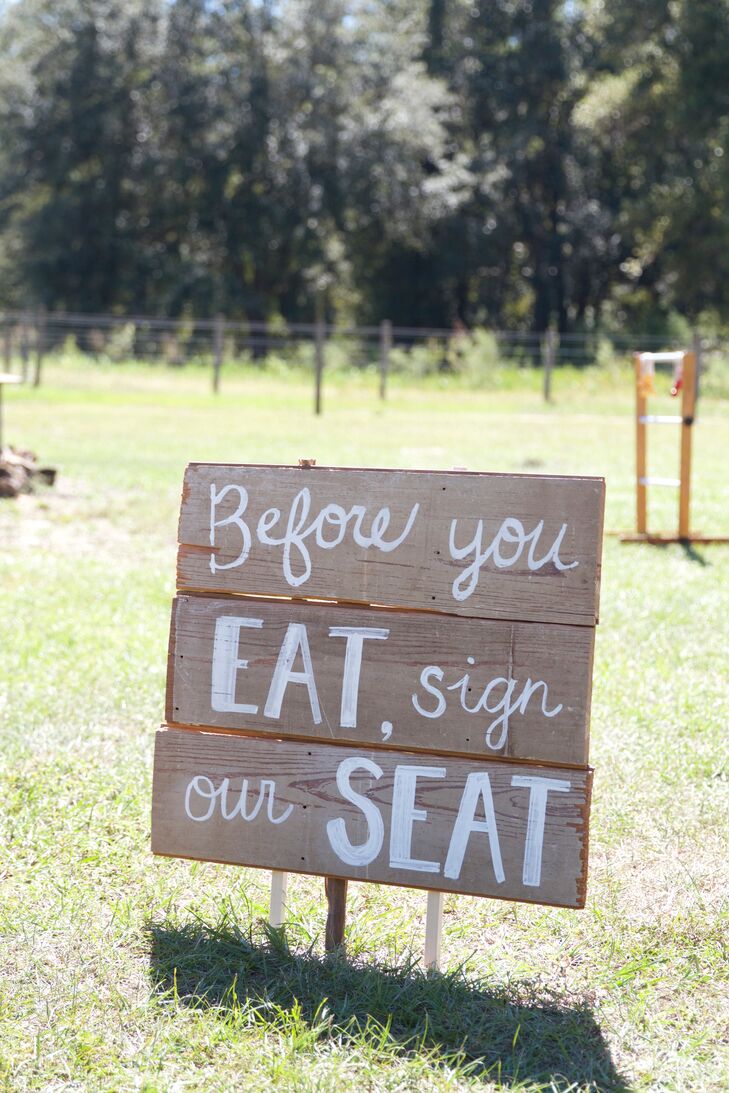 Florida Rustic Diy Wooden Wedding Sign