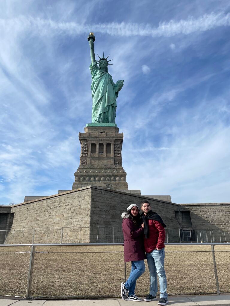 Went to New York to visit Adriana's mom (Triston's first time in the Big Apple). 