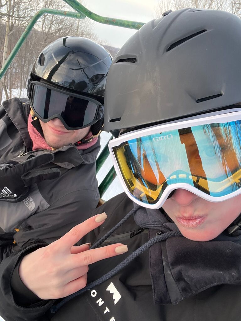 One of our *secret* ski adventures (coach McDonald would not approve)