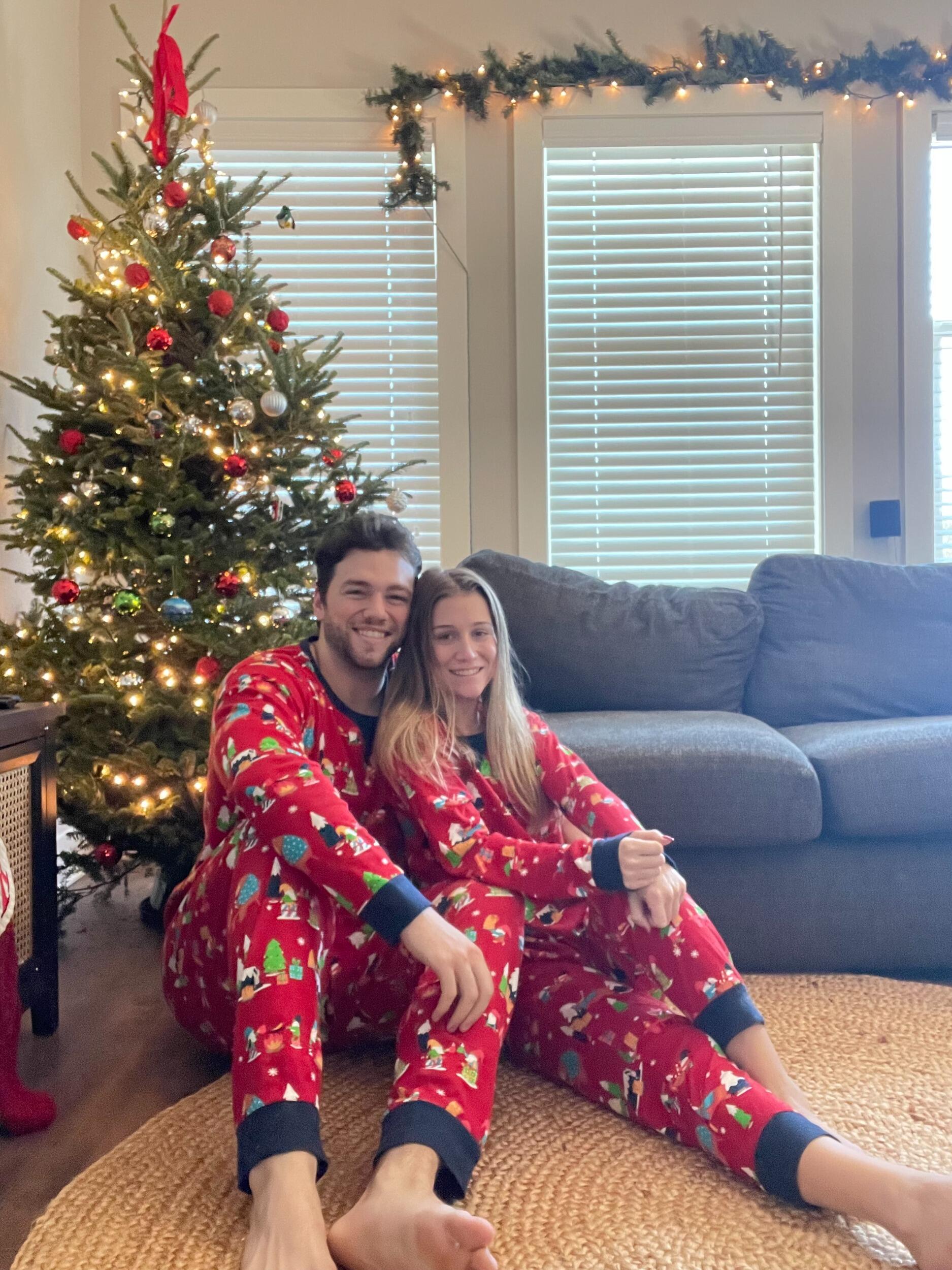 During their first year together, Jordyn and Kyle started the tradition of wearing matching Christmas pajamas! 