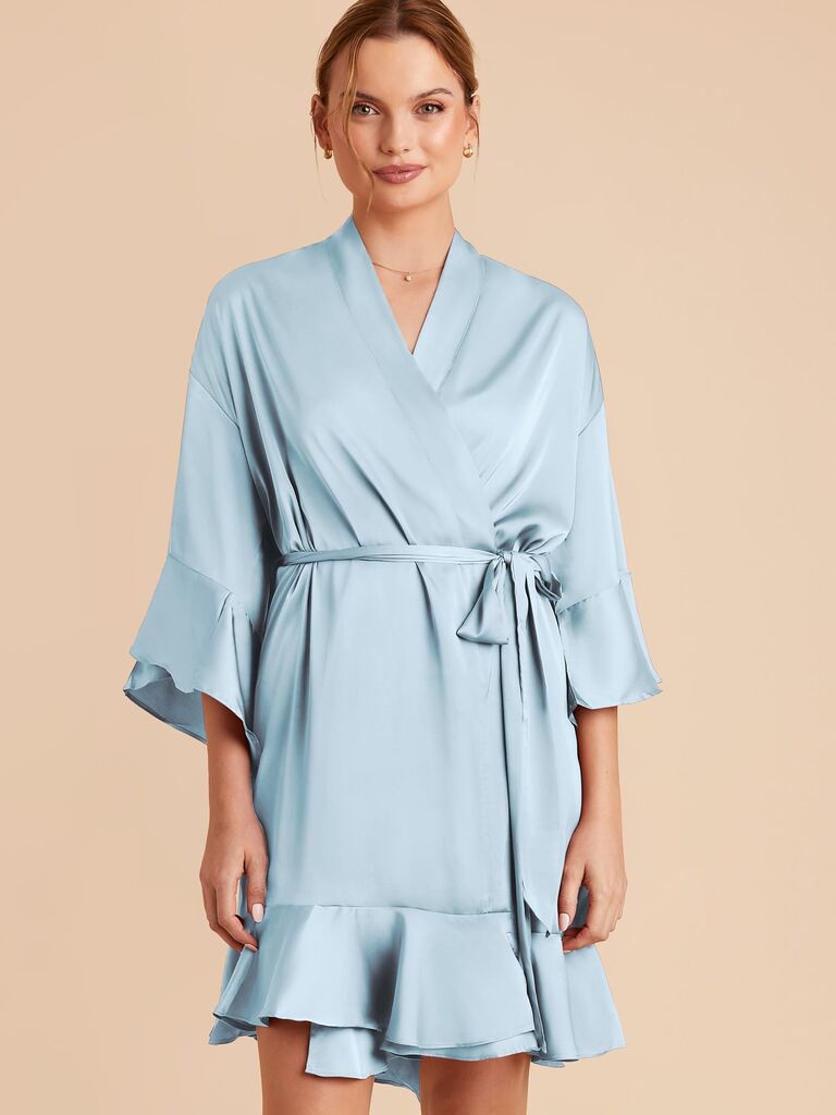 Birdy Grey soft blue bridesmaid robe