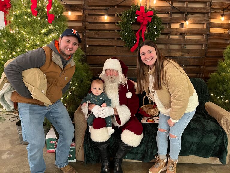 Kayce asked Santa for pizza!