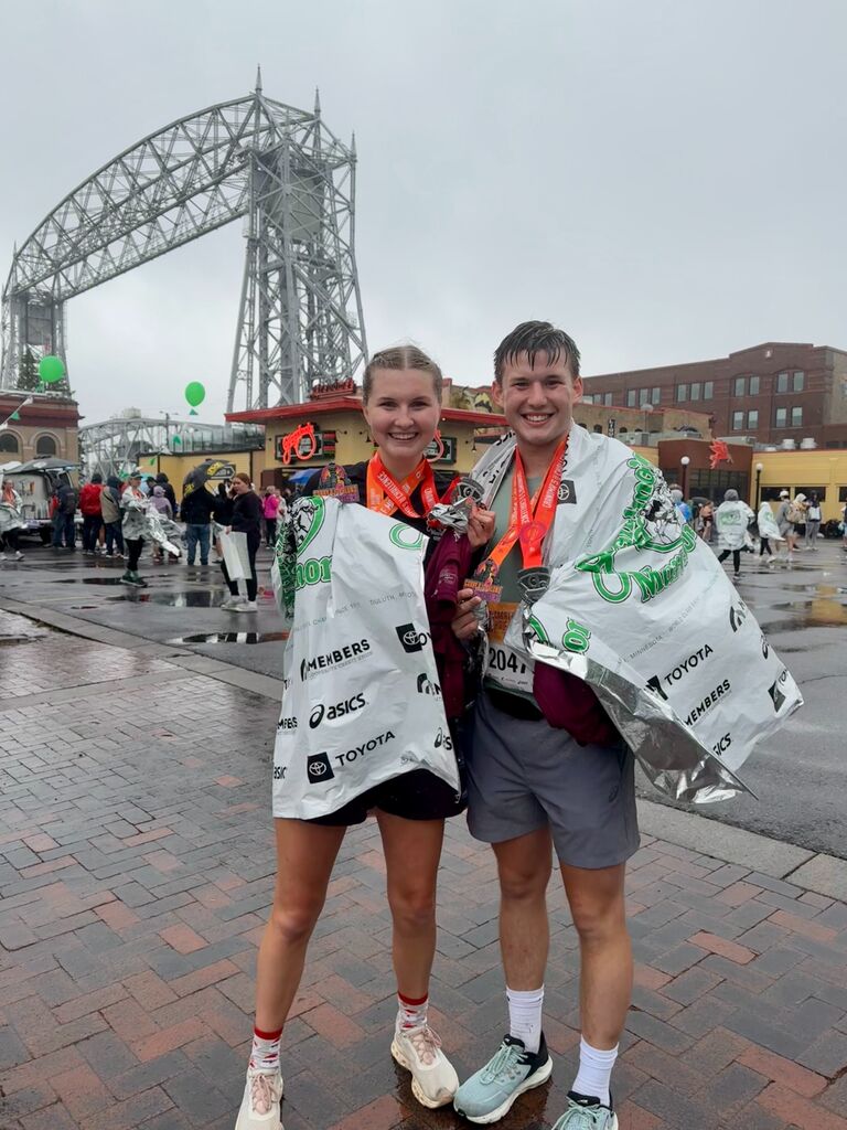 Ran our first half marathon together