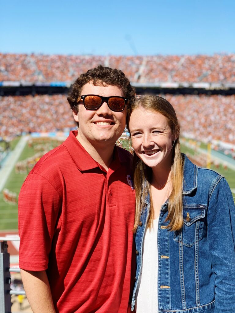 We finally made it to a TX/OU game 2 years into our relationship!