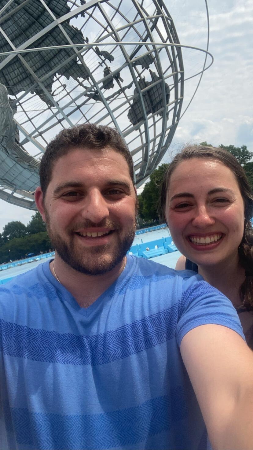 The day after school ended, we went to the Queens Zoo and walked toward the World's Fair Unisphere where the inevitable became unavoidable and we started officially dating!