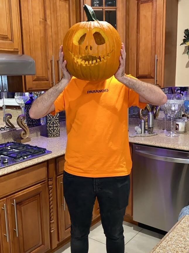 Our first time carving pumpkins together.