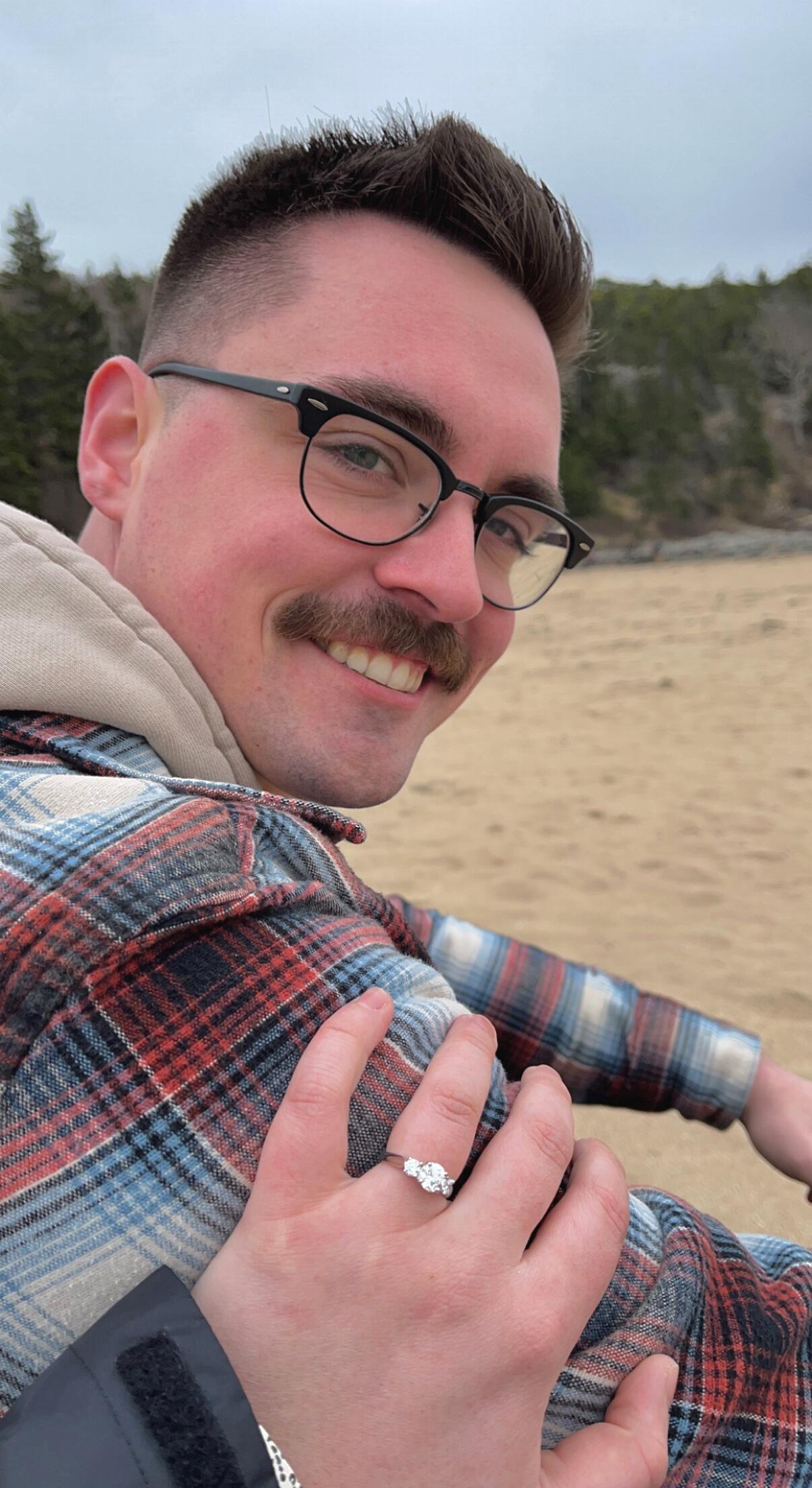 A day we will never forget. Kev's surprise proposal to Em at Sand Beach in Bar Harbor. and what a surprise it was!!