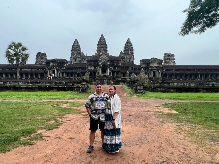 Following Vietnam they travelled to Cambodia for the obligatory tourist photo