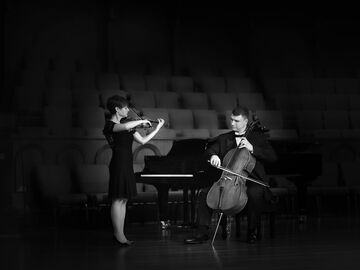 Bravura Duo - Violin/Cello or Violin/Bass Duet - Chamber Music Duo - Allen, TX - Hero Main