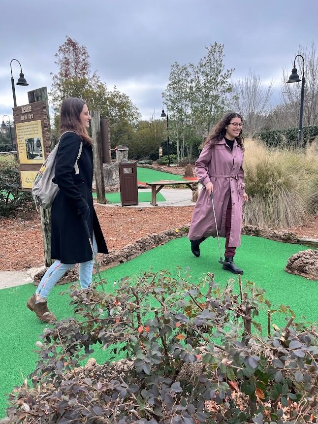 Clue #2 led to City Putt with Sierra and Hannah!