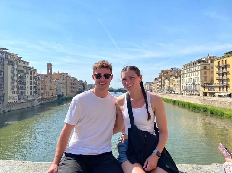 Luke even met up with Emma and Tiffany while they were in Italy. 