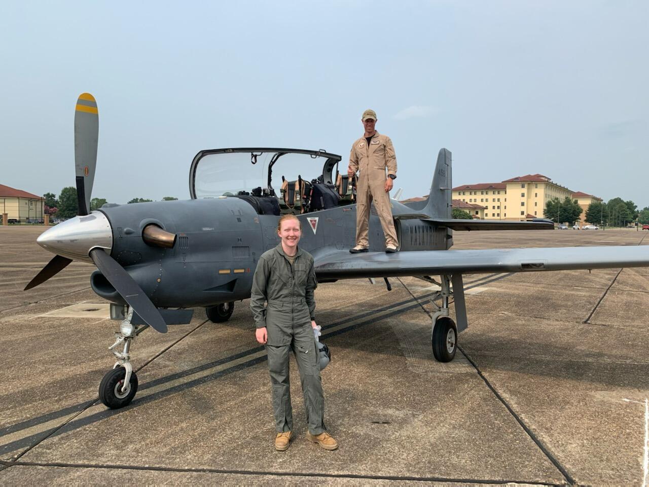 Lydia got to ride A-29 Super Tucano while she was at AFROTC Field Training (because she "forgot" she rode a military aircraft in the past). She did not know it at the time, but Benjamin got to see her for 30 seconds at Maxwell AFB since she happened to get assigned to the same dorm as he did. Benjamin was able to sneak a note on the day room whiteboard for her. We didn't do the cringe middle school dating thing back when we were kids, so I guess its time we do it now.