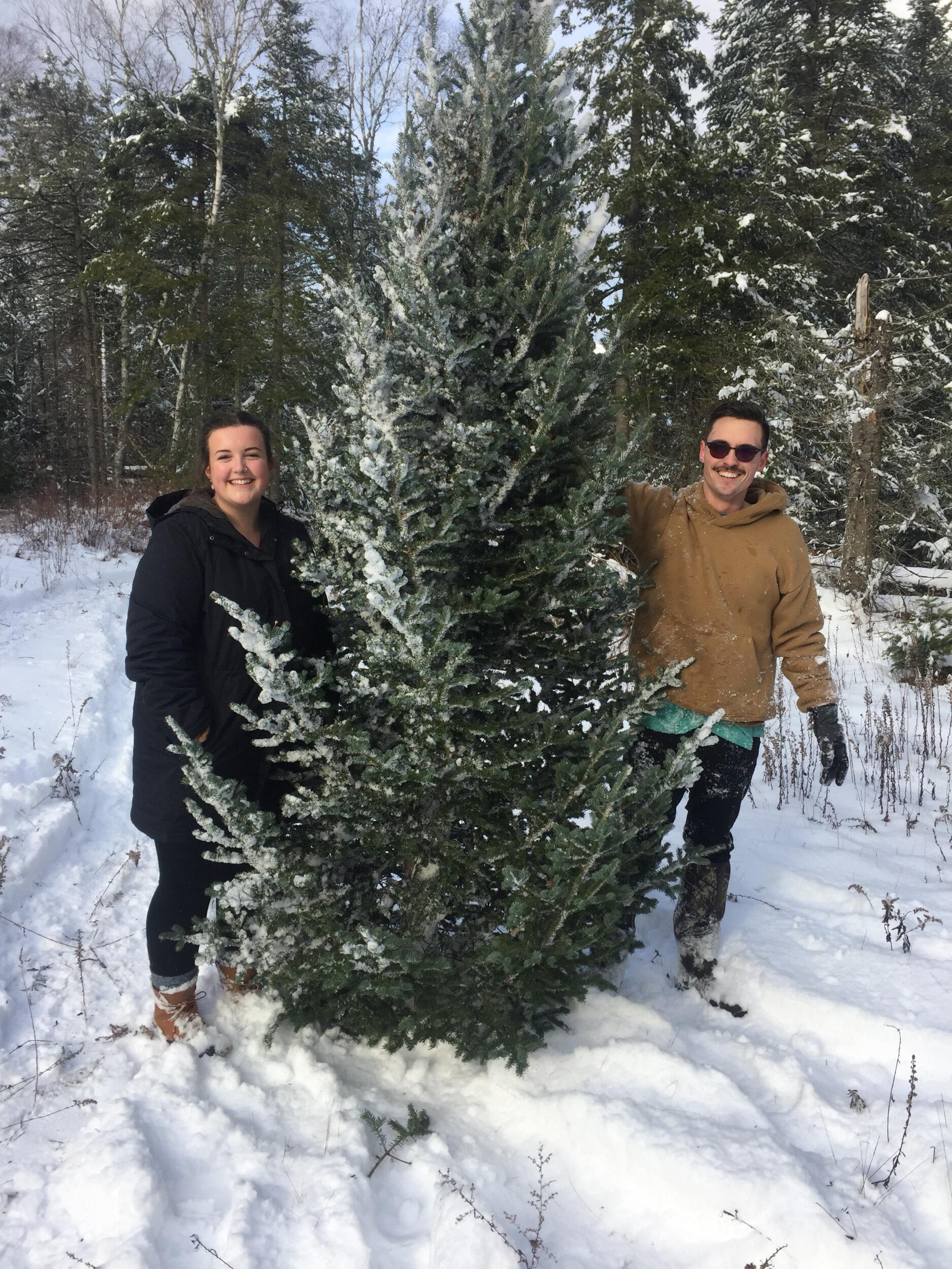 Christmas tree hunting!
*Where'd that mustache come from?!*